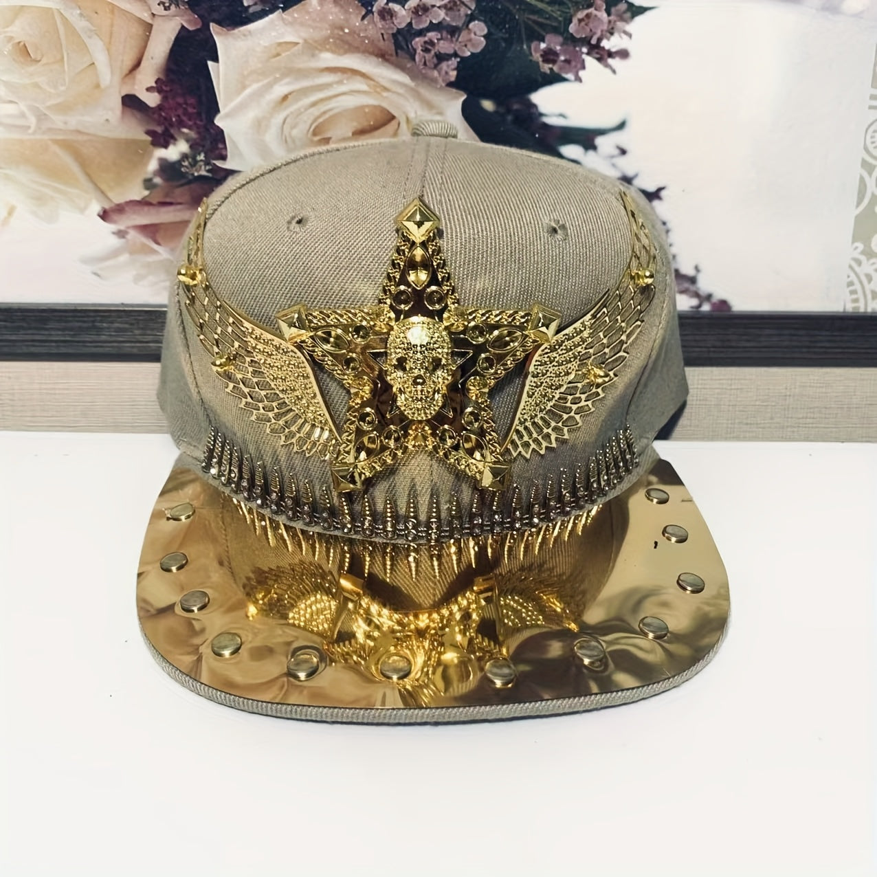 Hip Hop Punk Riveted Baseball Cap