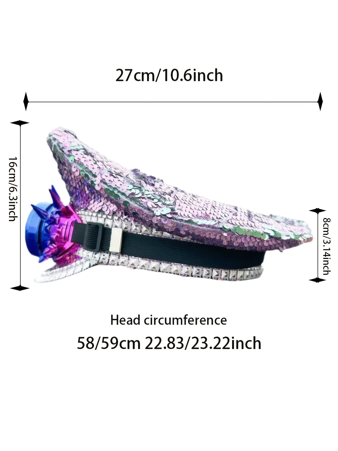Bling Purple Captain Hat