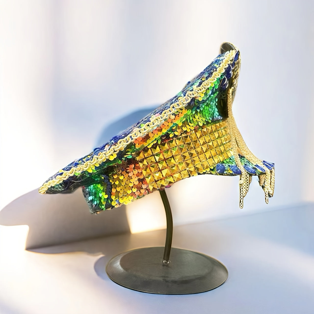 Sparkly Rhinestone Military Captain Hat
