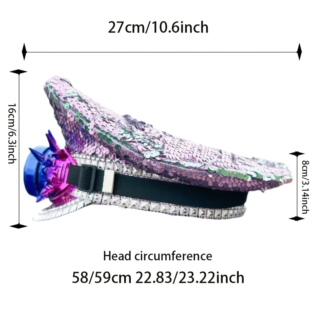 Bling Purple Captain Hat
