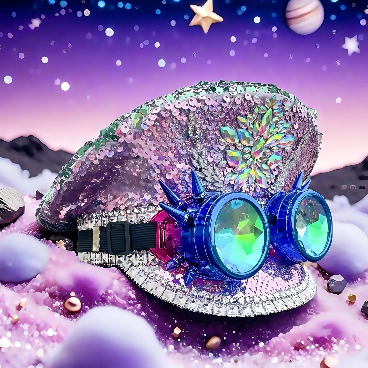 Bling Purple Captain Hat