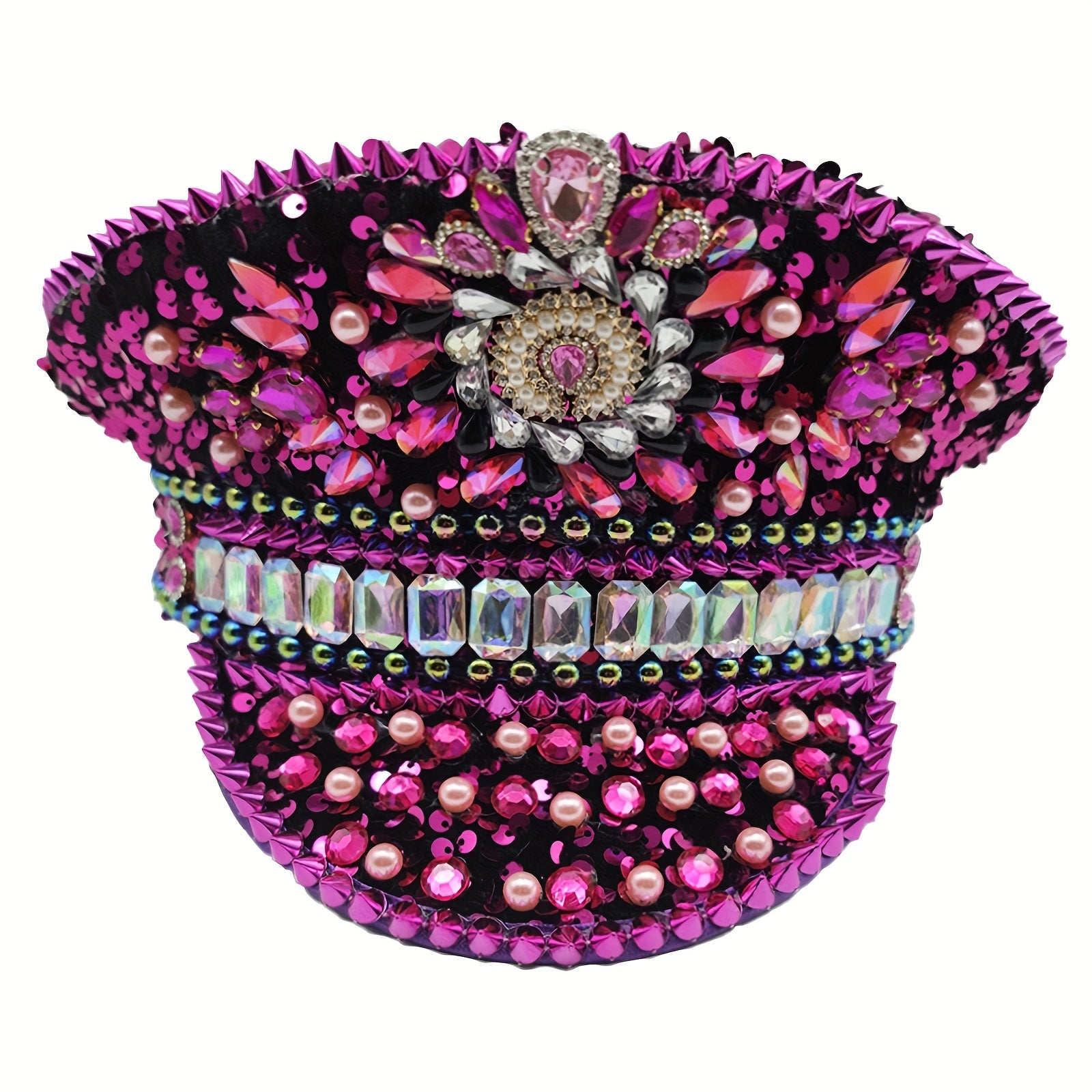 Luxurious Colorful Sequin Captain Hat