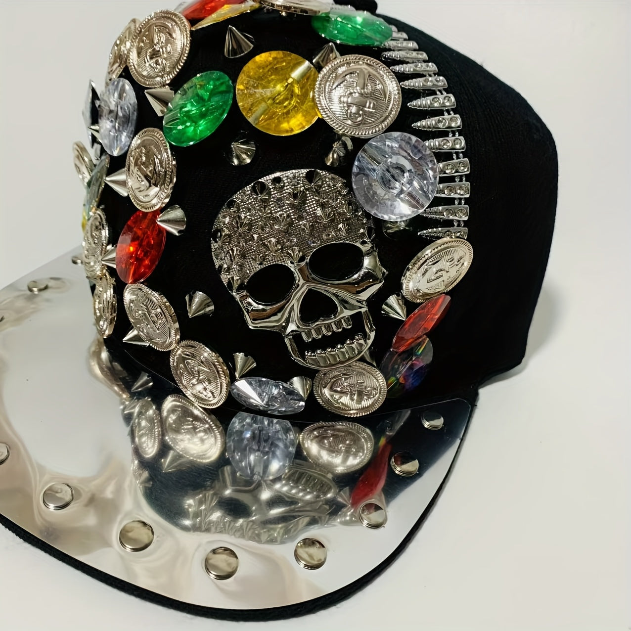 Handcrafted Rivet Studded Fashion Baseball Cap