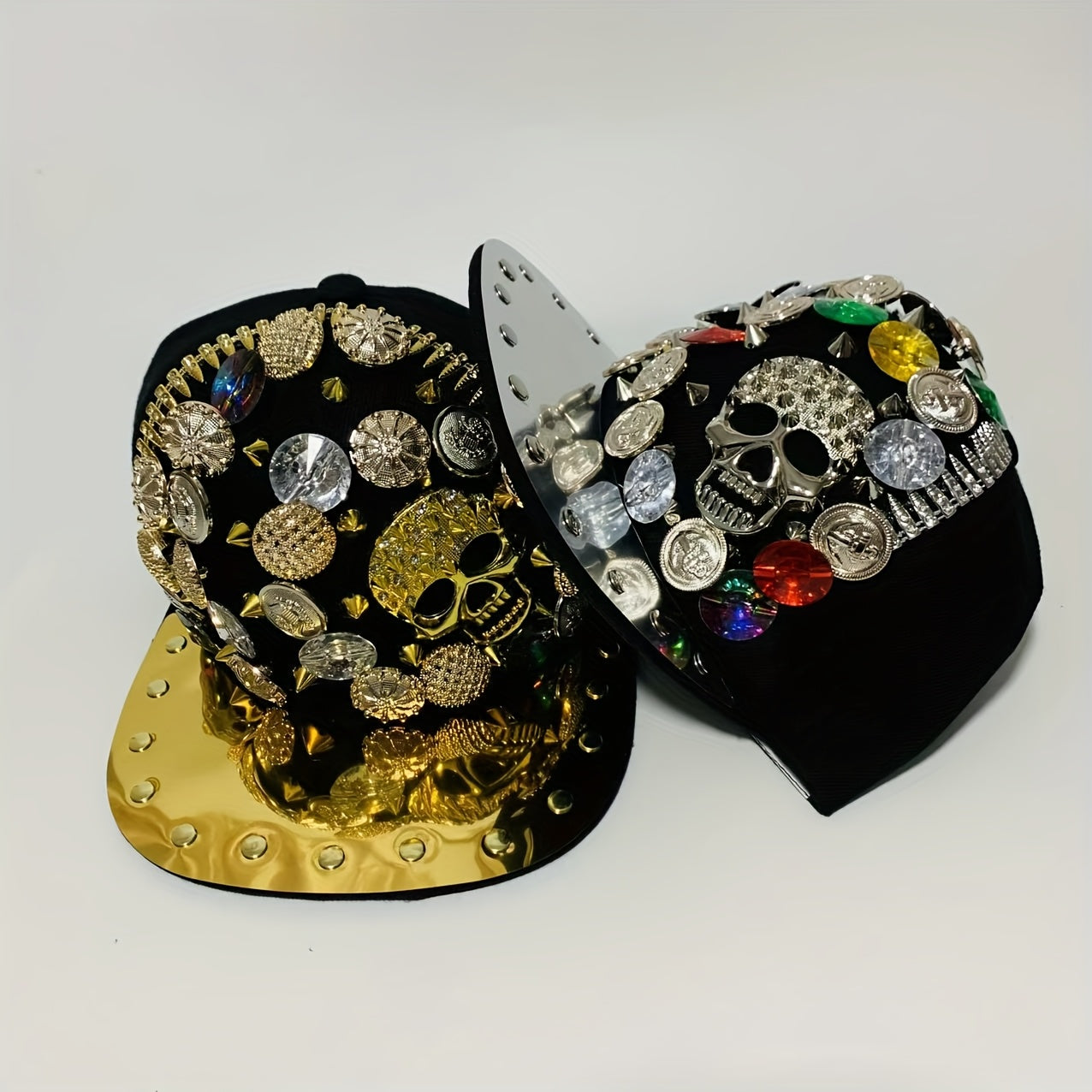 Handcrafted Rivet Studded Fashion Baseball Cap