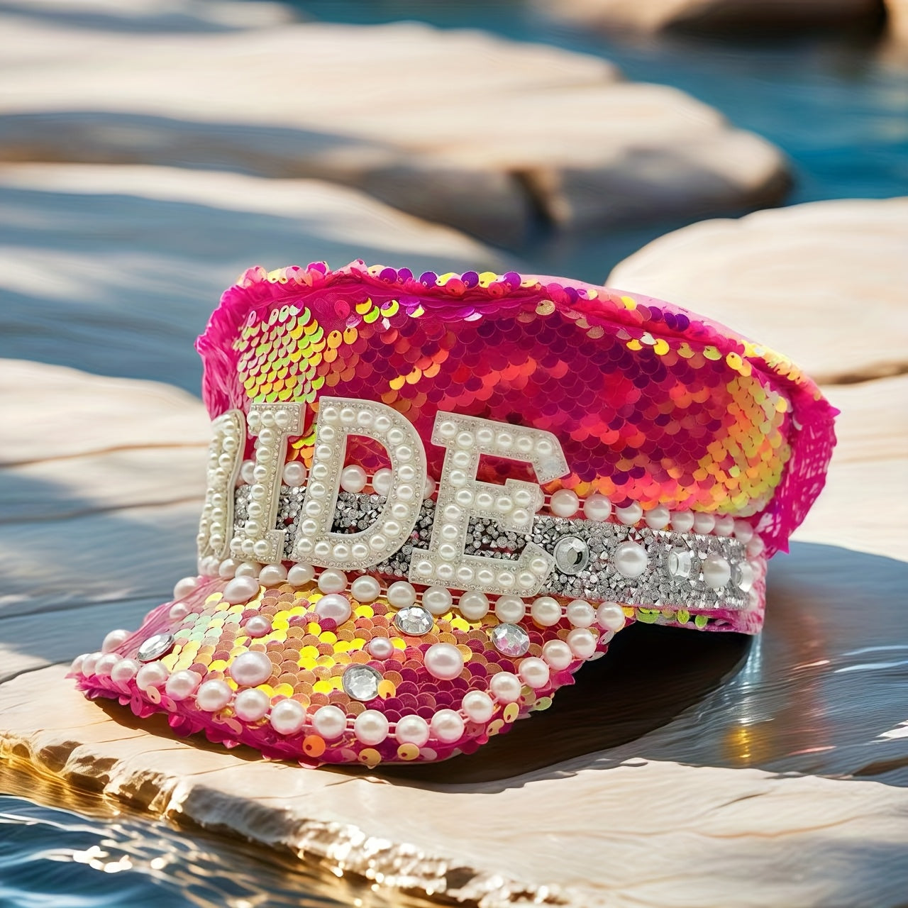 HONGLUAN Sparkling Rhinestone  Bridal Captain Hat