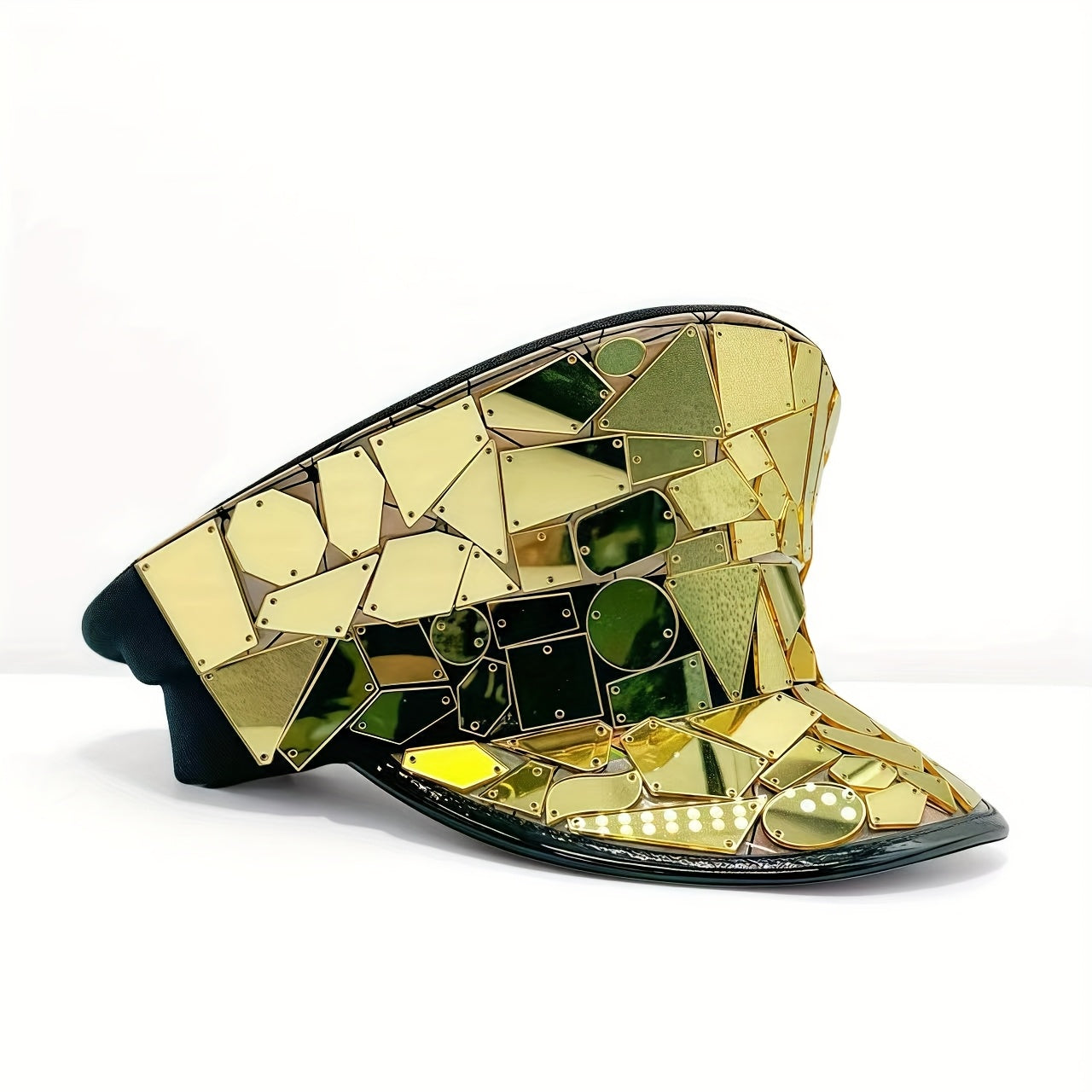 Sparkly Rhinestone Disco Captain Hat