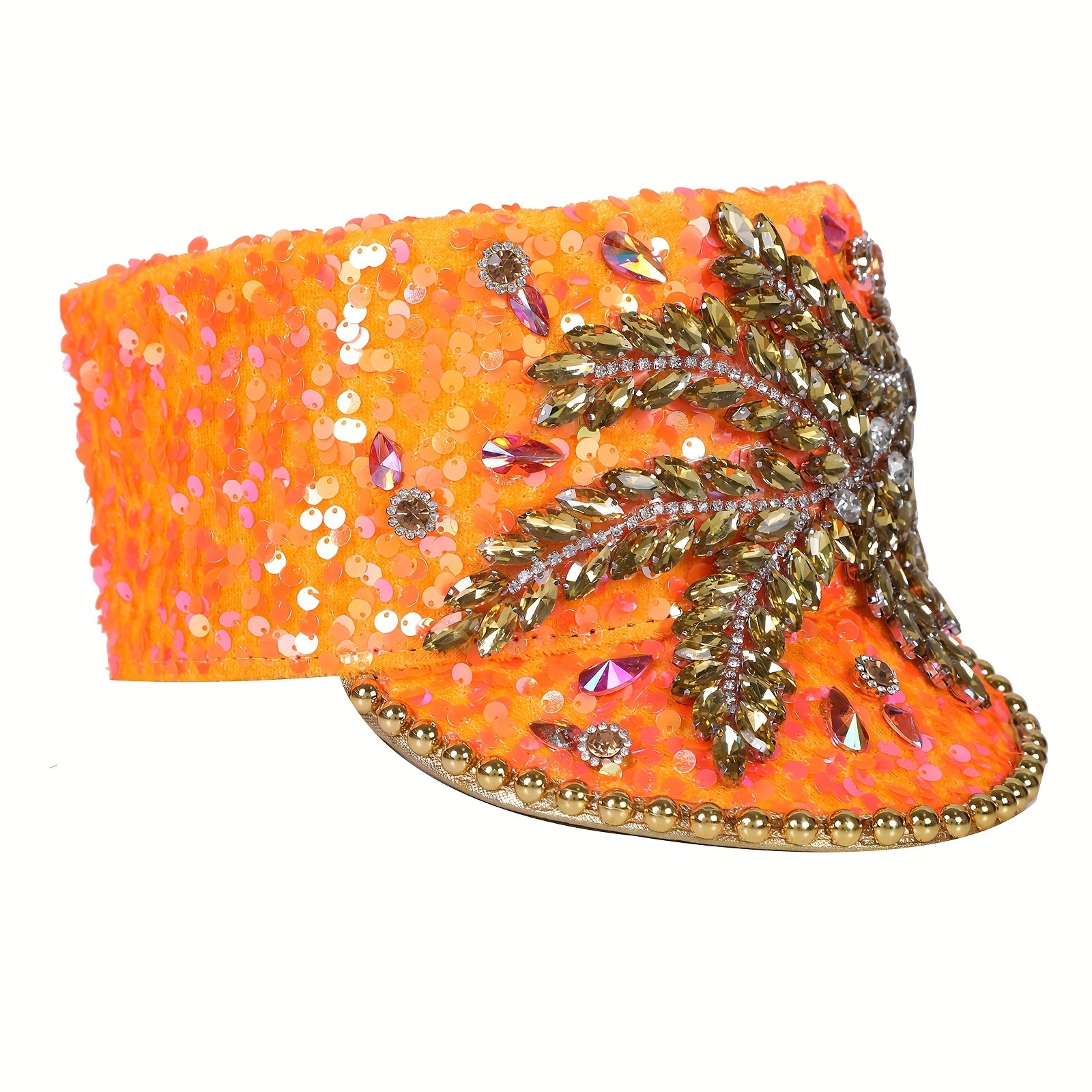 Luxurious Velvet Sequin Captain Hat