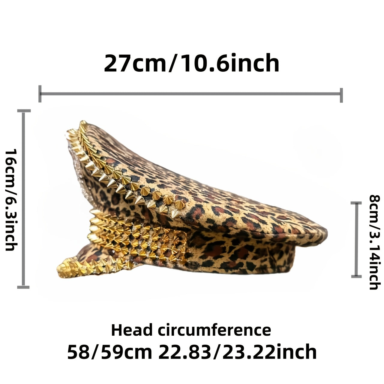 Leopard Print Captain Hat