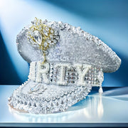 Silvery Sequin Festival Captain's Hat