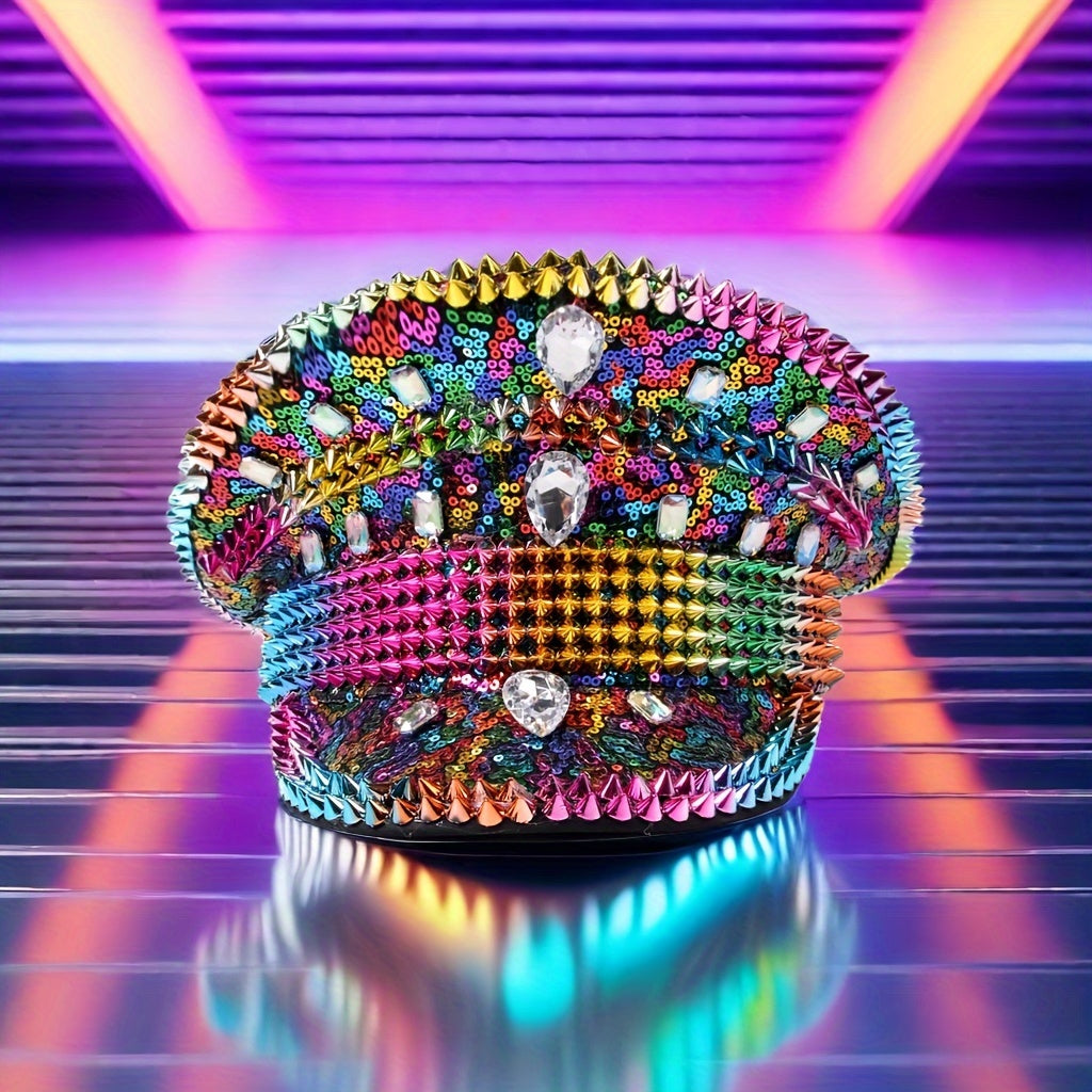 Rhinestone Captain Hat