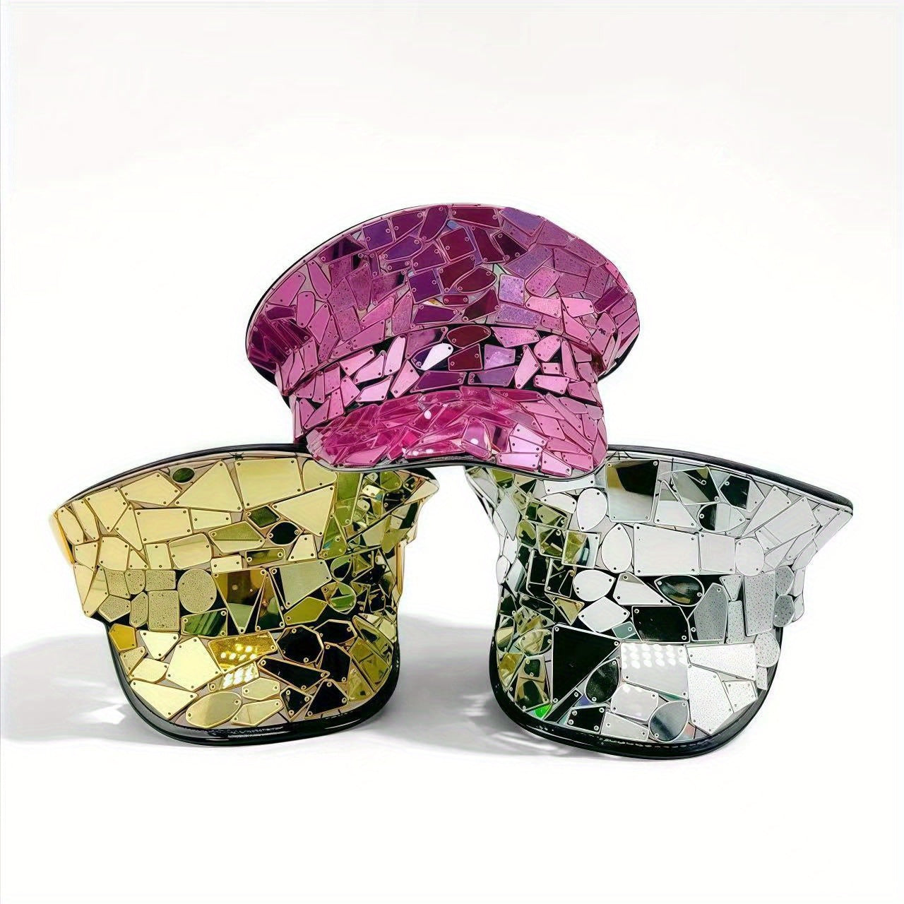 Sparkly Rhinestone Disco Captain Hat