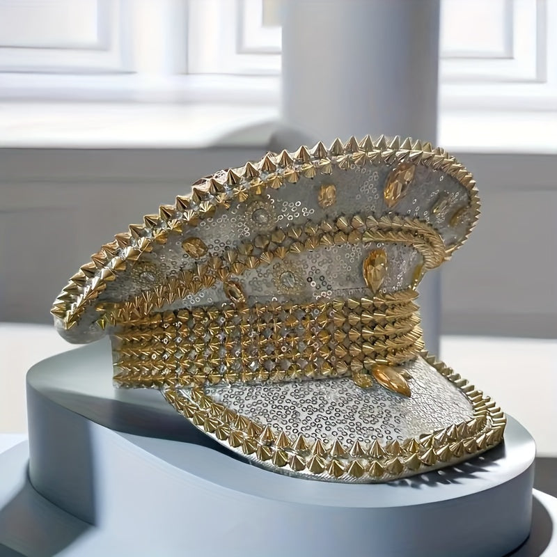 Punk Rivet Captain Hat