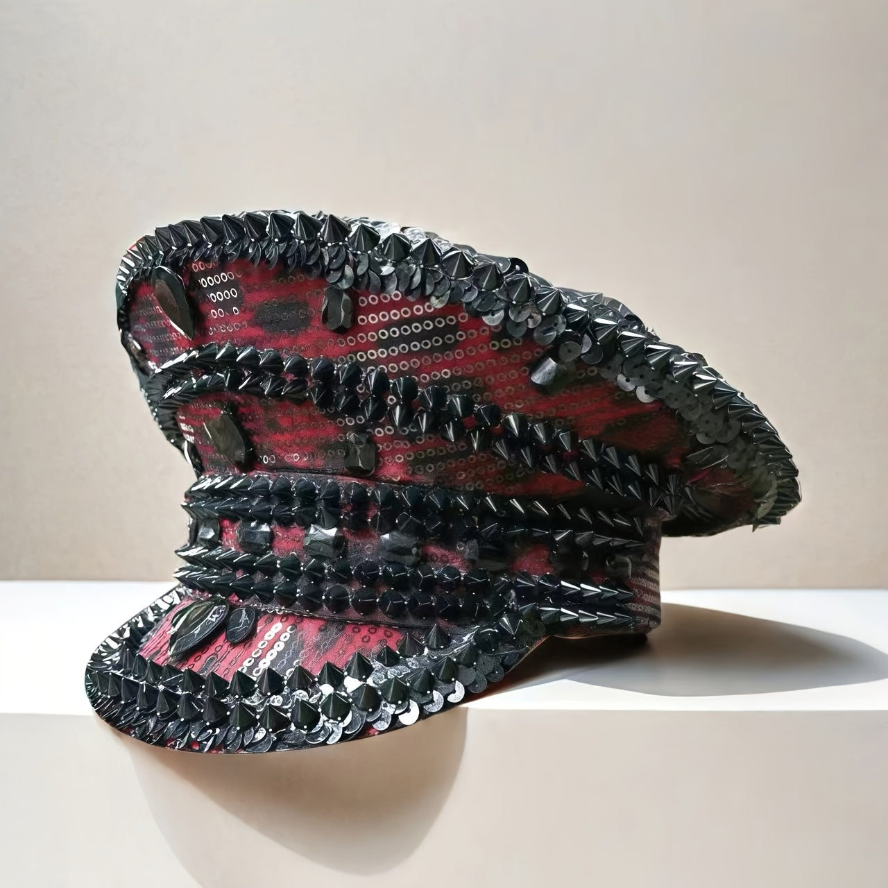 Sparkling Rhinestone Steampunk Captain Hat