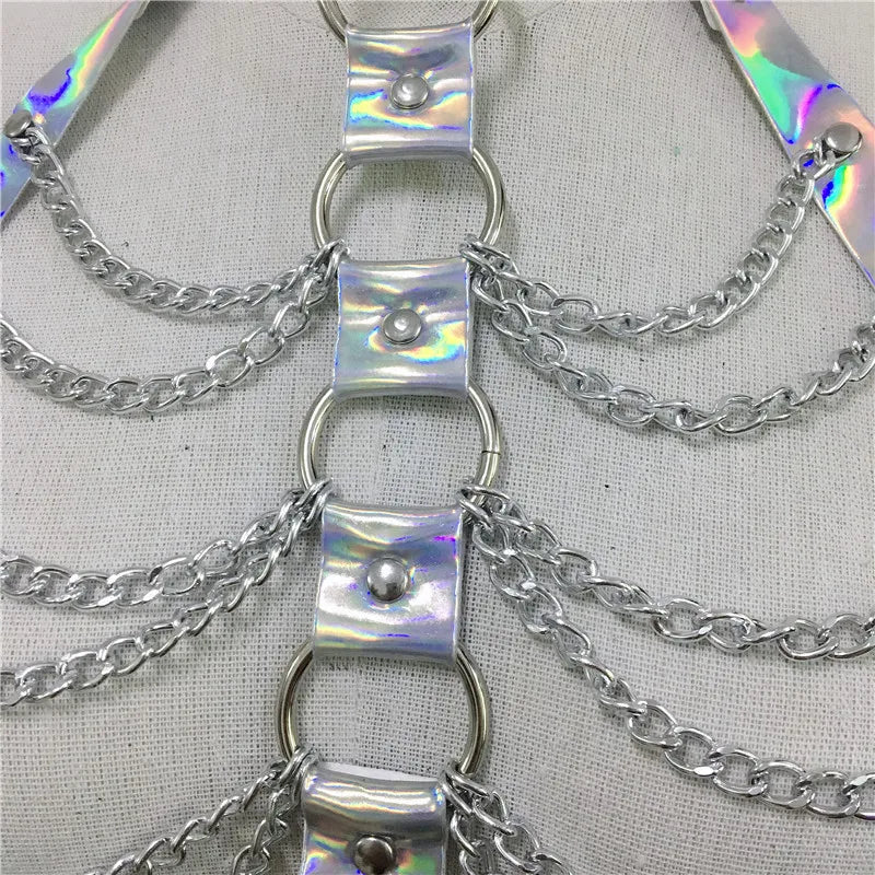 Faux Leather Holographic Outfit
