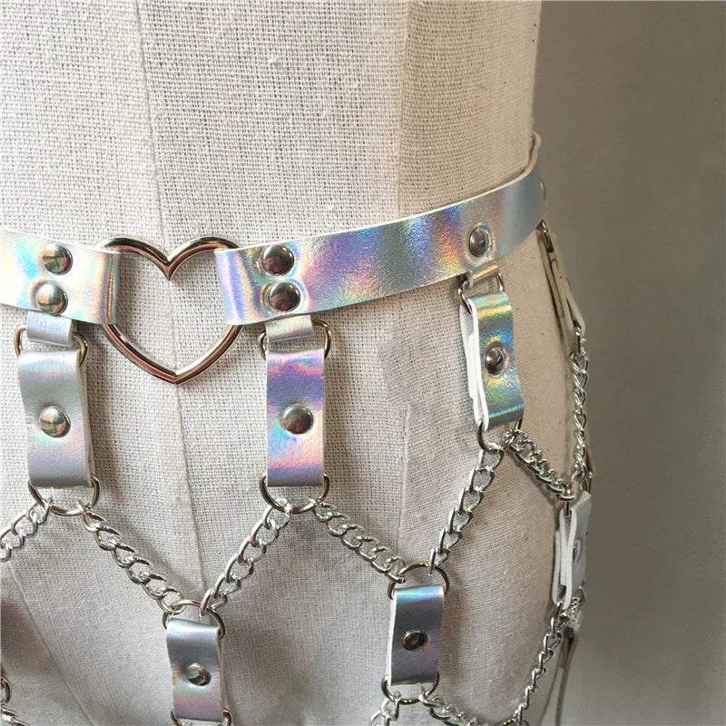Faux Leather Holographic Outfit