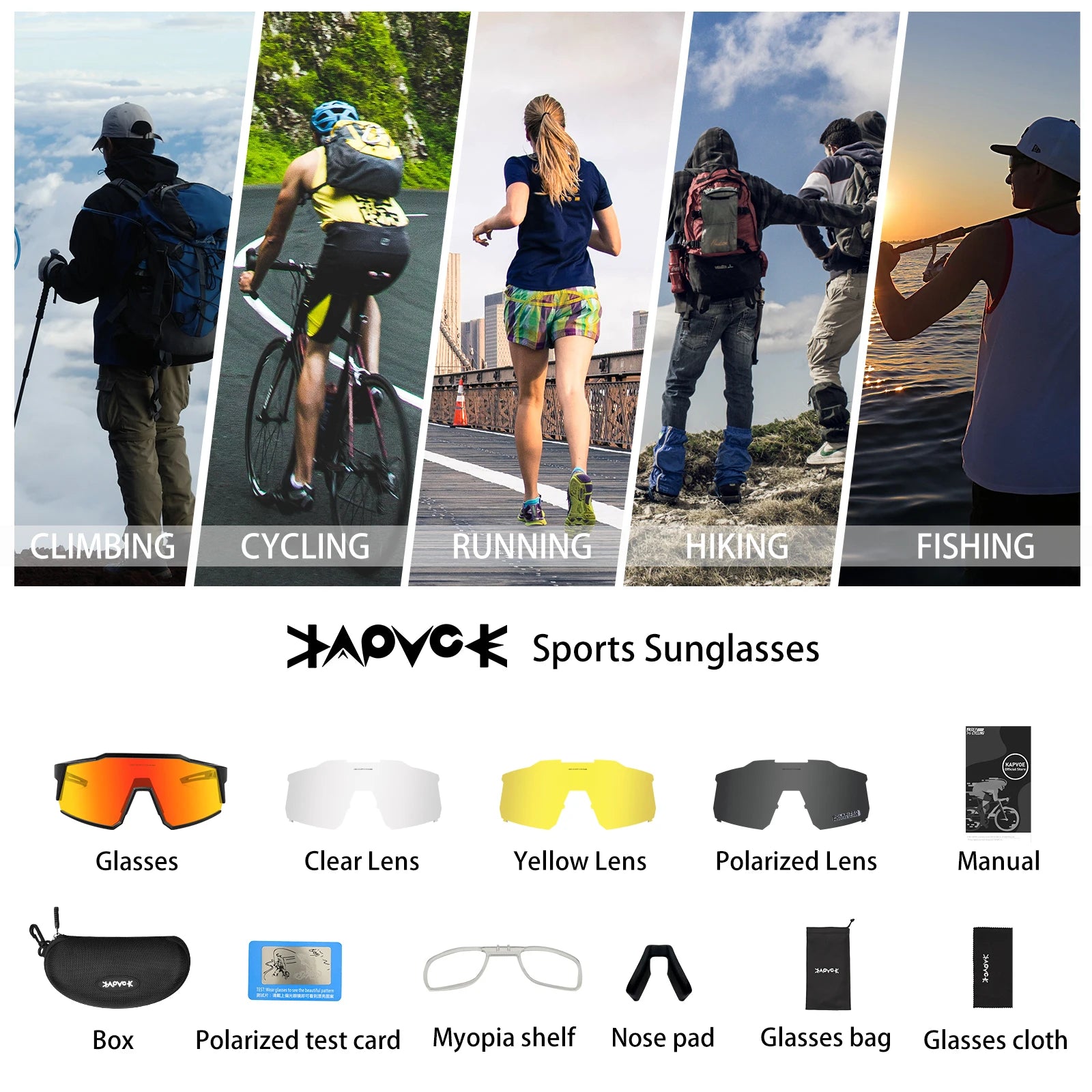 Kapvoe Cycling Glasses Bike Cycling Goggles