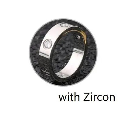 Stainless Steel Rose Gold Color Love Ring 18k gold plated