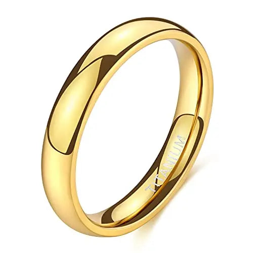 TIGRADE 14K Gold Plated Wedding Band