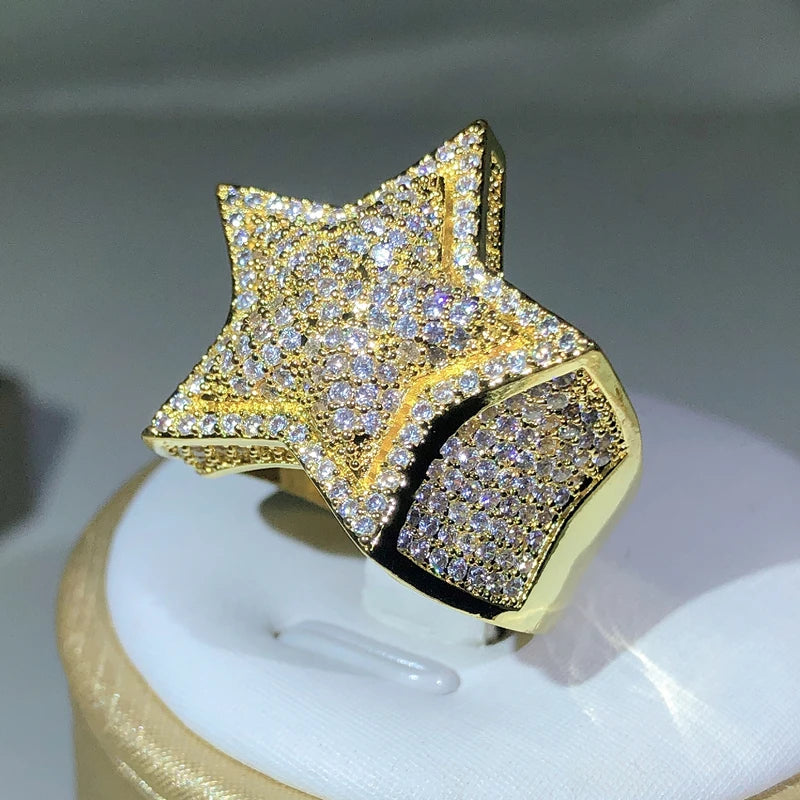 Silver, Yellow Gold Zircon Ring