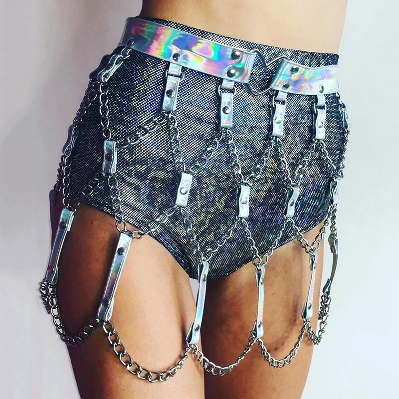 Faux Leather Holographic Outfit