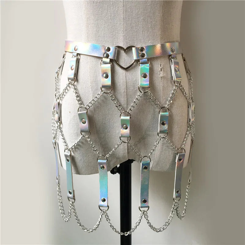 Faux Leather Holographic Outfit