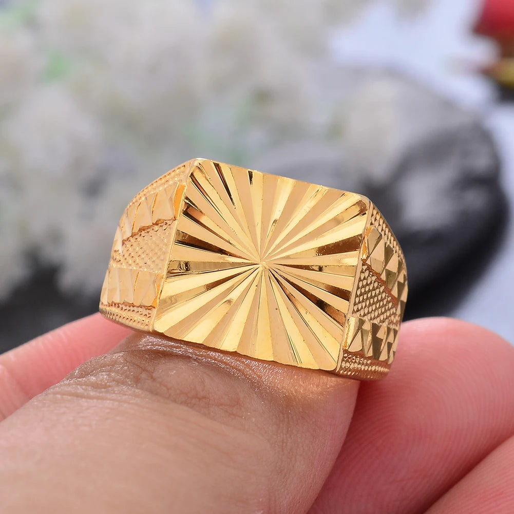 24k gold plated African Gold Color Rings
