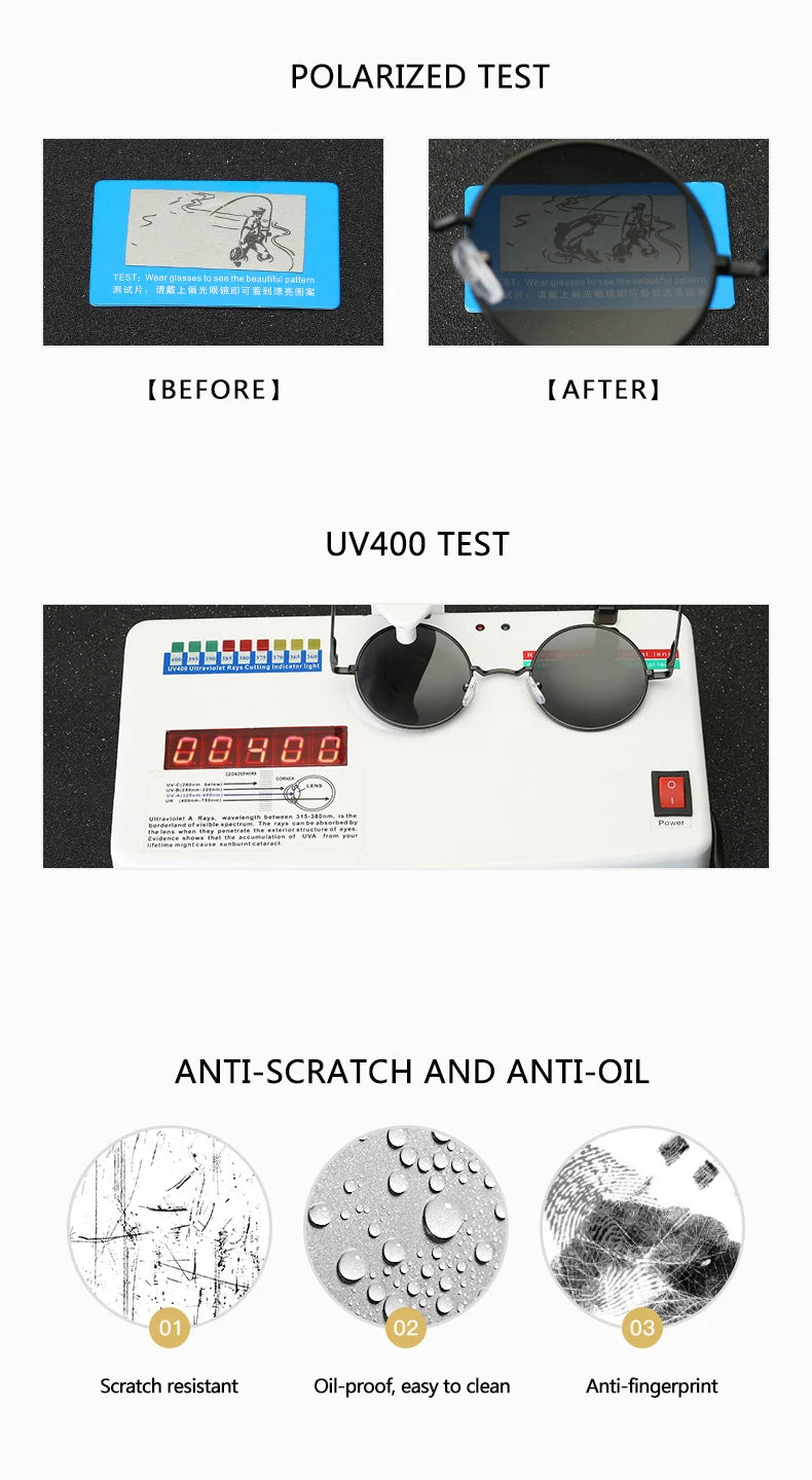 Round Polarized Sunglasses