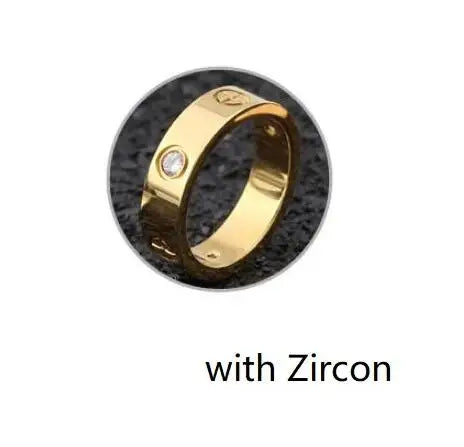 Stainless Steel Rose Gold Color Love Ring 18k gold plated