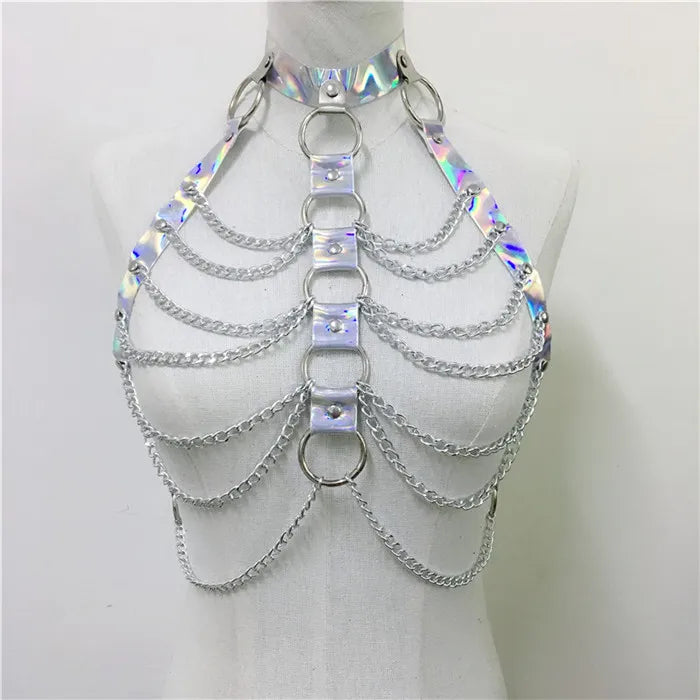 Faux Leather Holographic Outfit