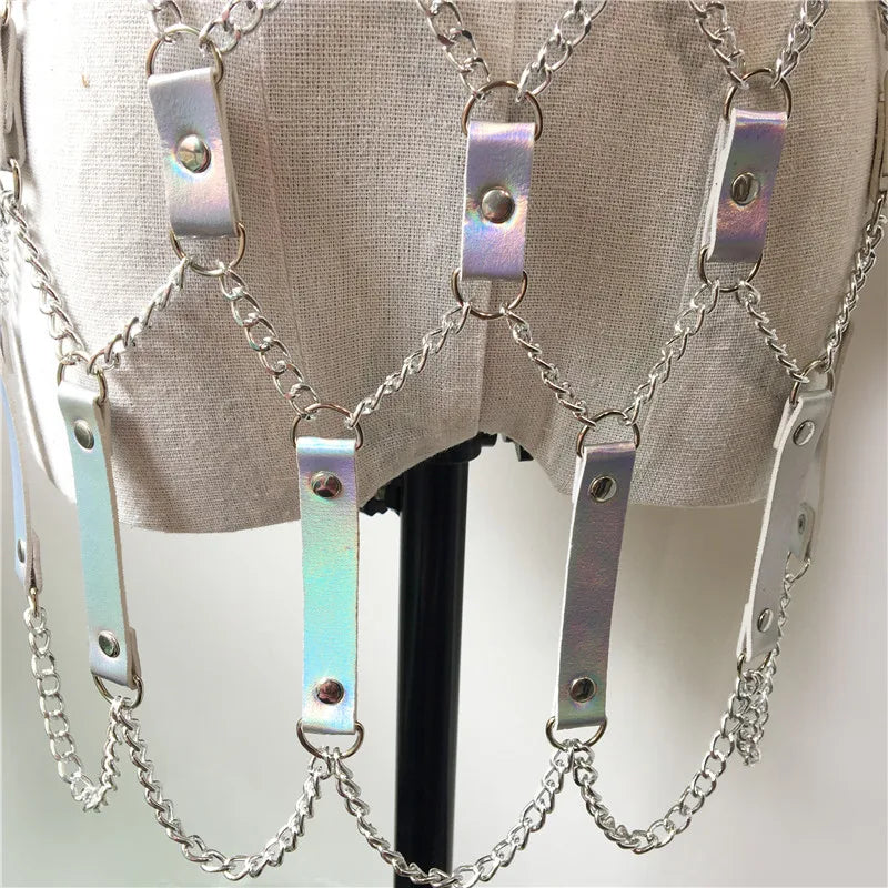 Faux Leather Holographic Outfit