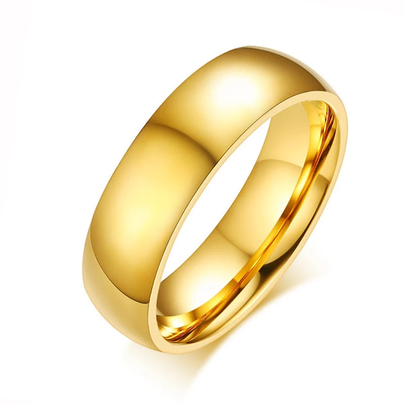 Letdiffery 18k gold plating Stainless Steel Wedding Ring