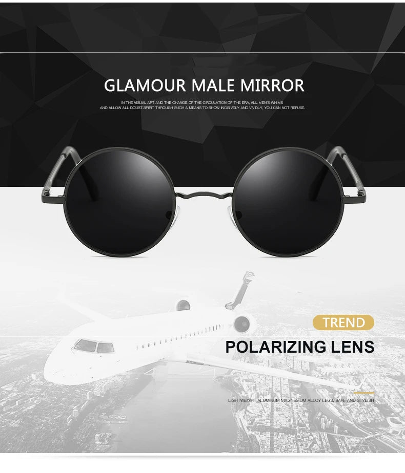 Round Polarized Sunglasses
