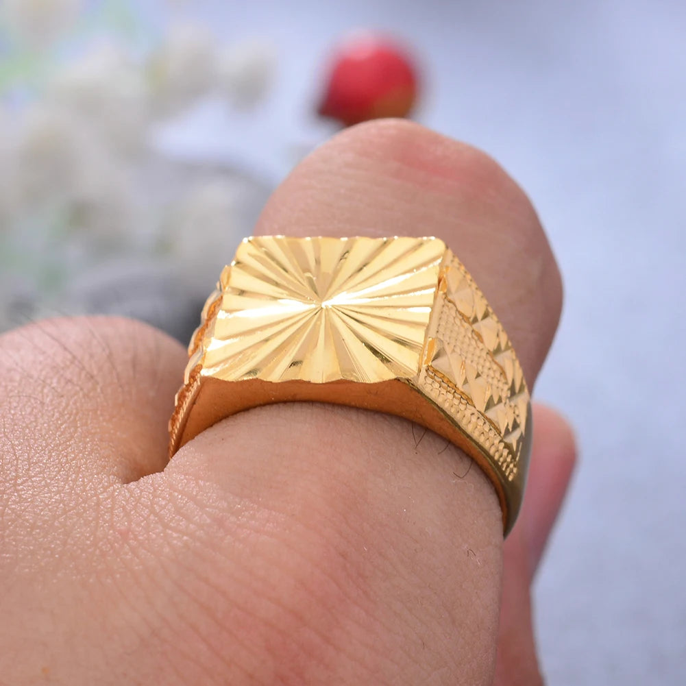 24k gold plated African Gold Color Rings