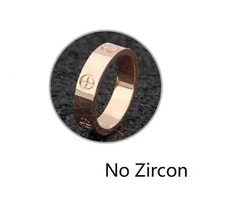 Stainless Steel Rose Gold Color Love Ring 18k gold plated