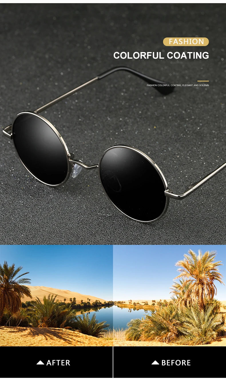 Round Polarized Sunglasses