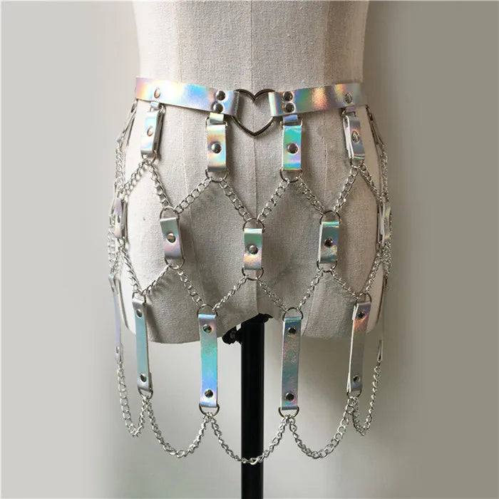 Faux Leather Holographic Outfit