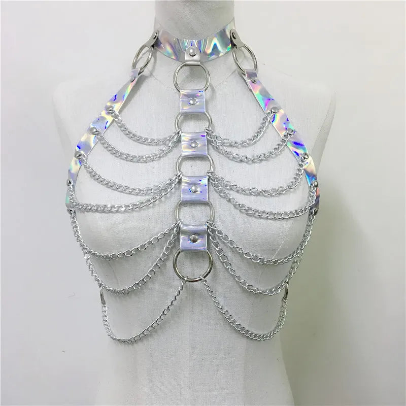 Faux Leather Holographic Outfit