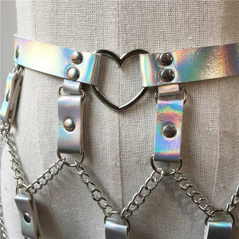 Faux Leather Holographic Outfit