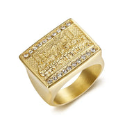 Gold/silver color Vinci Jesus Judah Dinner The Last Supper ring