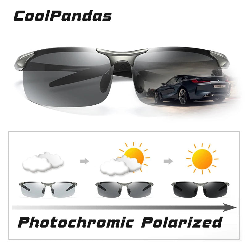 COOLPANDAS Aluminum Photochromic Sunglasses