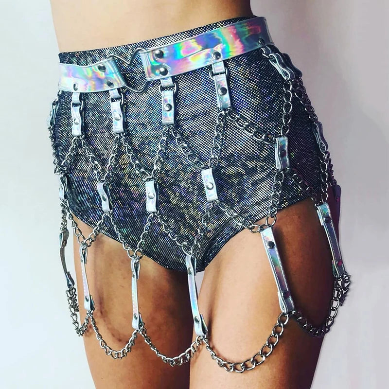 Faux Leather Holographic Outfit
