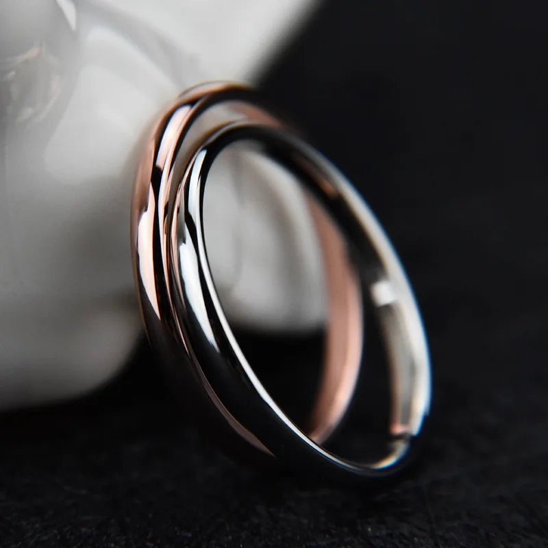 Letdiffery 18k gold plating Stainless Steel Wedding Ring