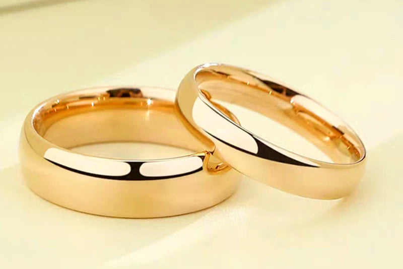 Letdiffery 18k gold plating Stainless Steel Wedding Ring