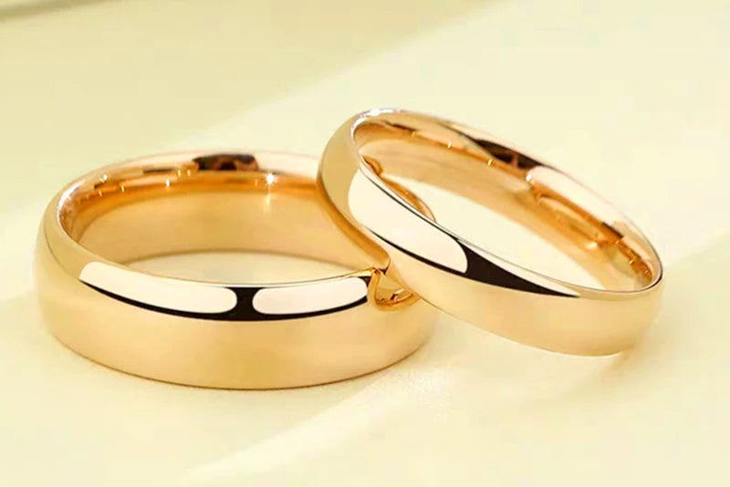 Letdiffery 18k gold plating Stainless Steel Wedding Ring