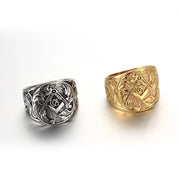 Embossed Stamped Freemason Masonic Rings