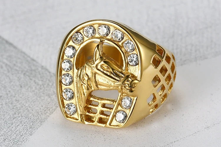 Horse Head  Gold Color Ring