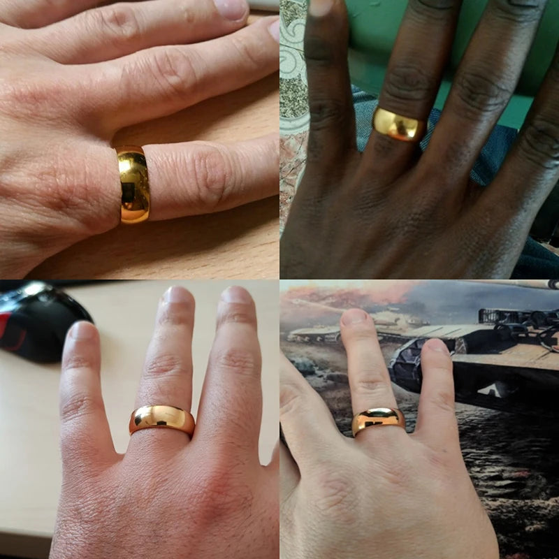 Letdiffery 18k gold plating Stainless Steel Wedding Ring