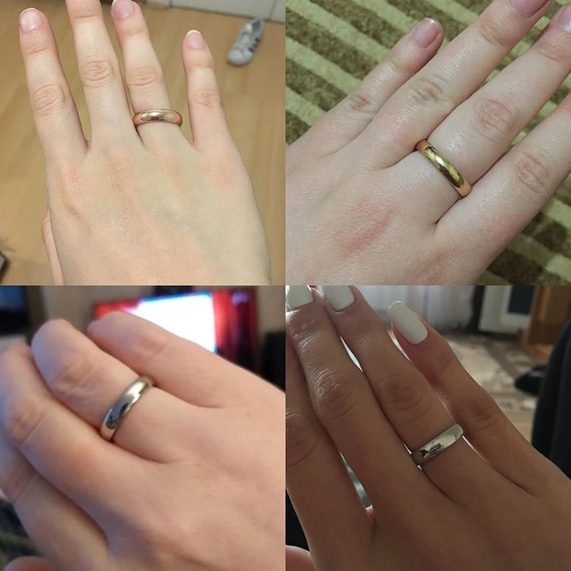 Letdiffery 18k gold plating Stainless Steel Wedding Ring