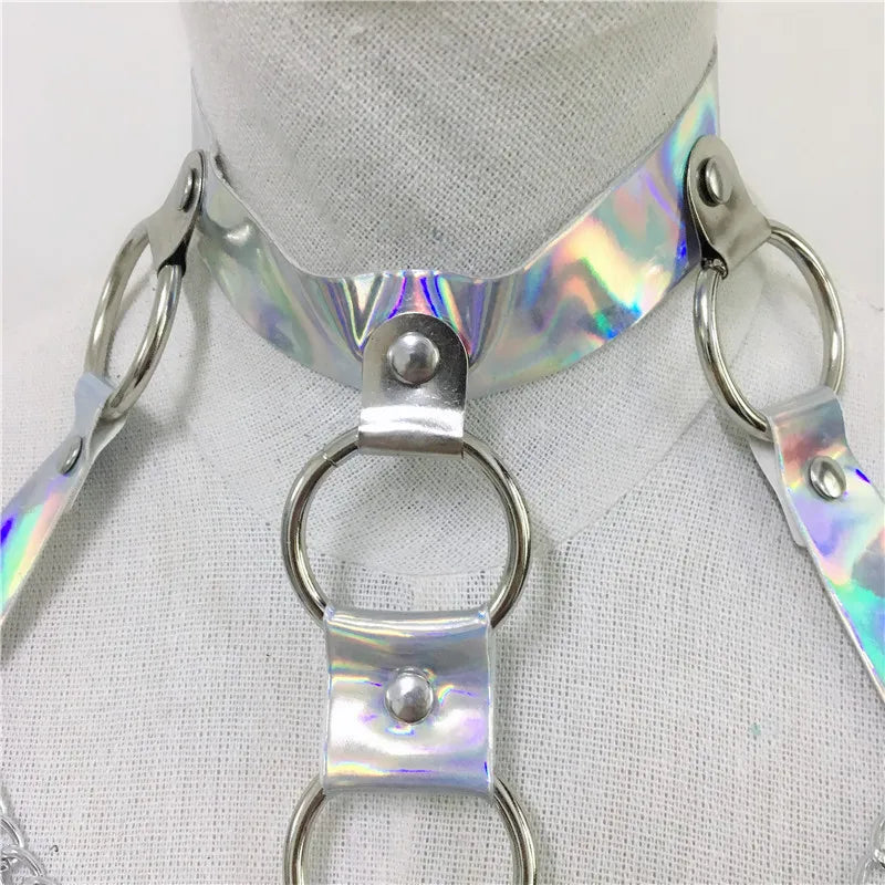 Faux Leather Holographic Outfit