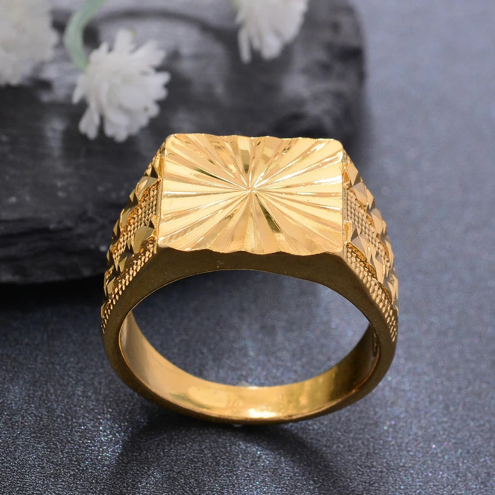 24k gold plated African Gold Color Rings